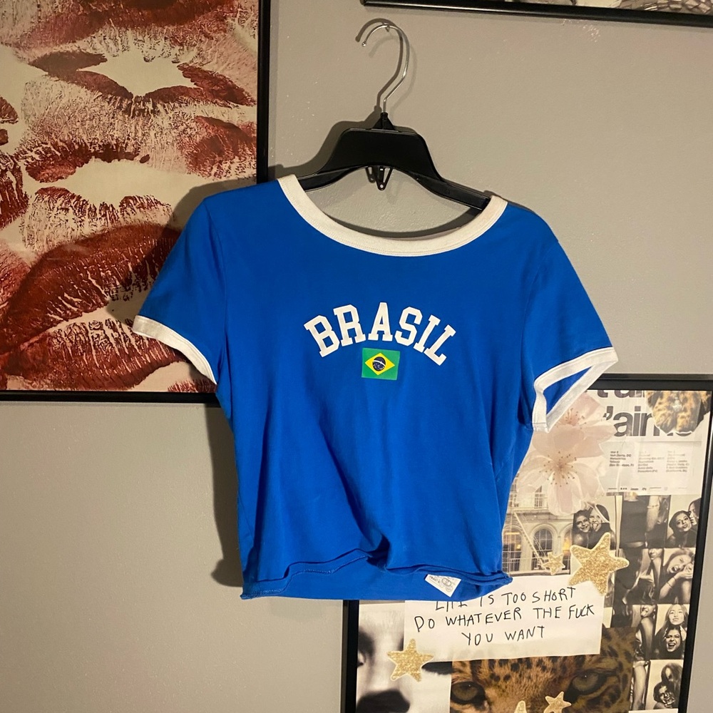 Blue Brasil Hollister Women's Crop Top